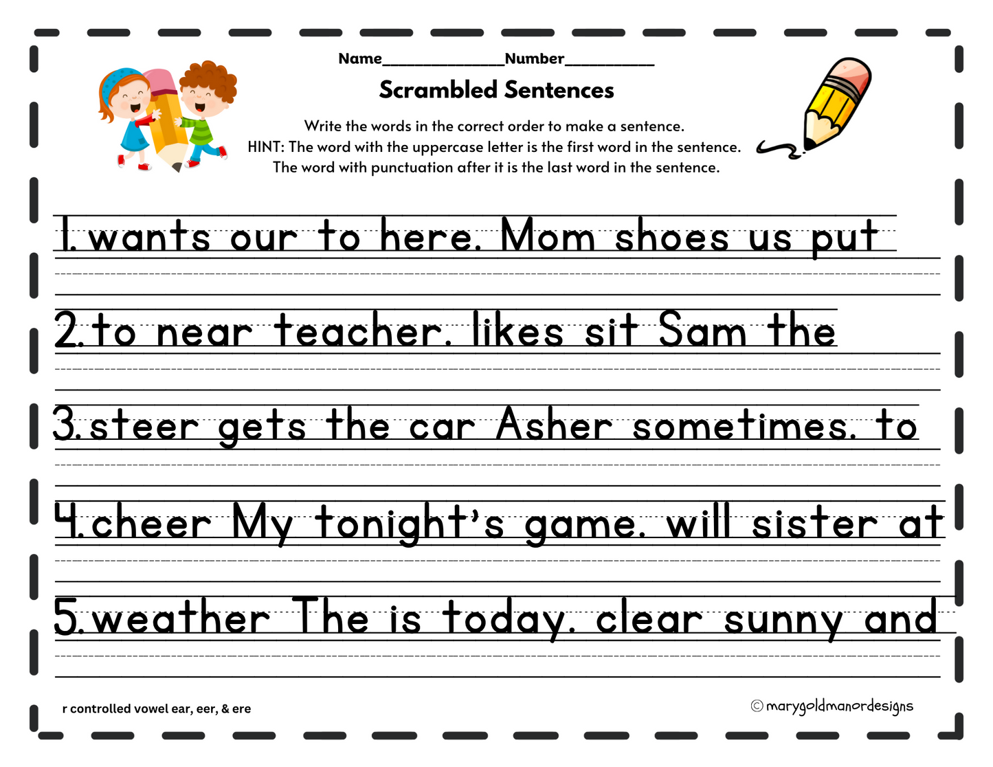 Scrambled Sentences