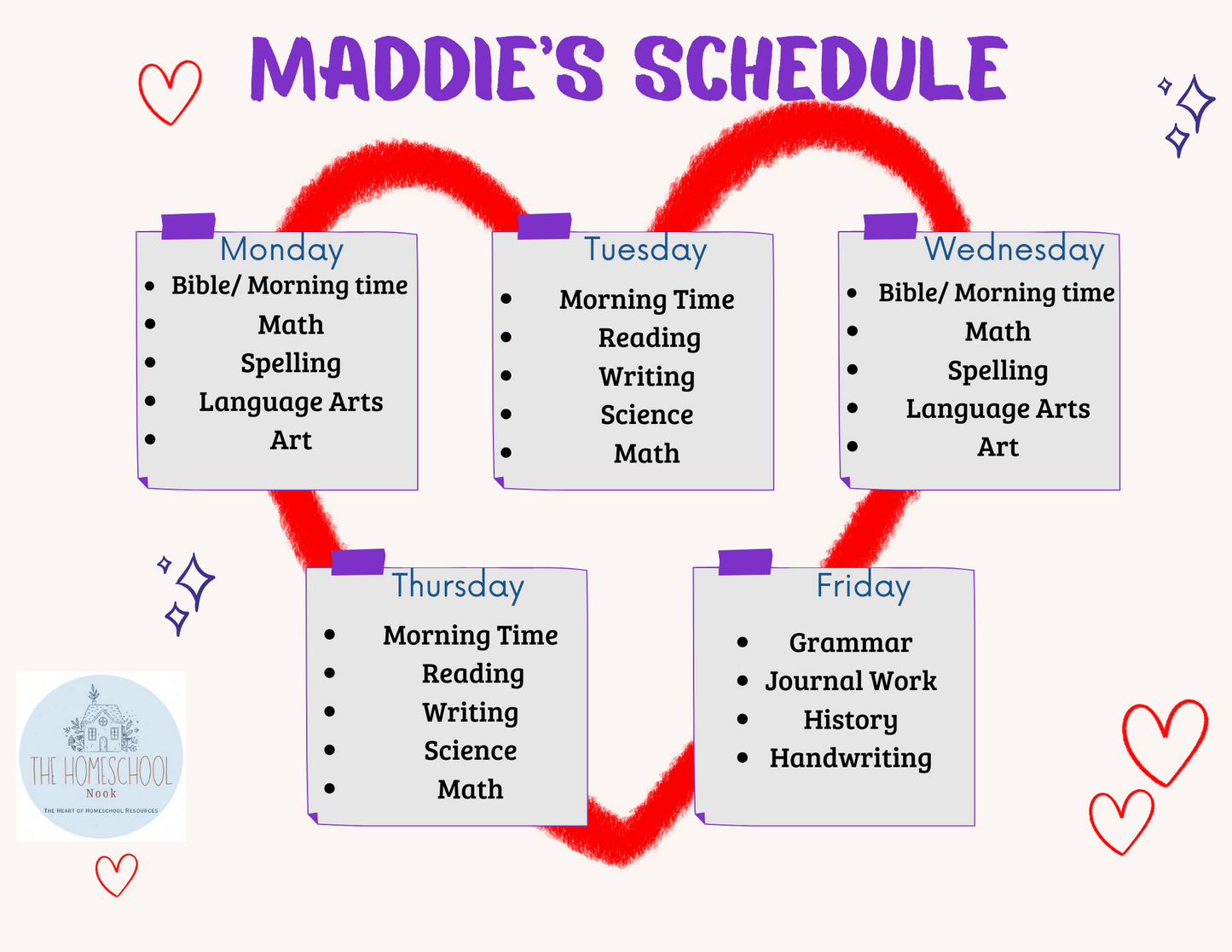 Heart Homeschool Schedule