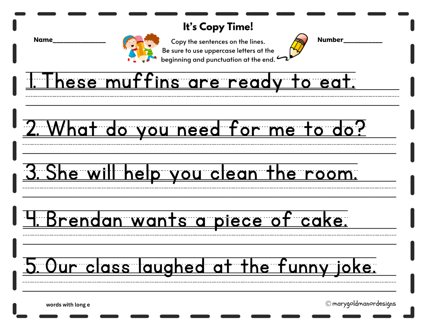 It's Copy Time E