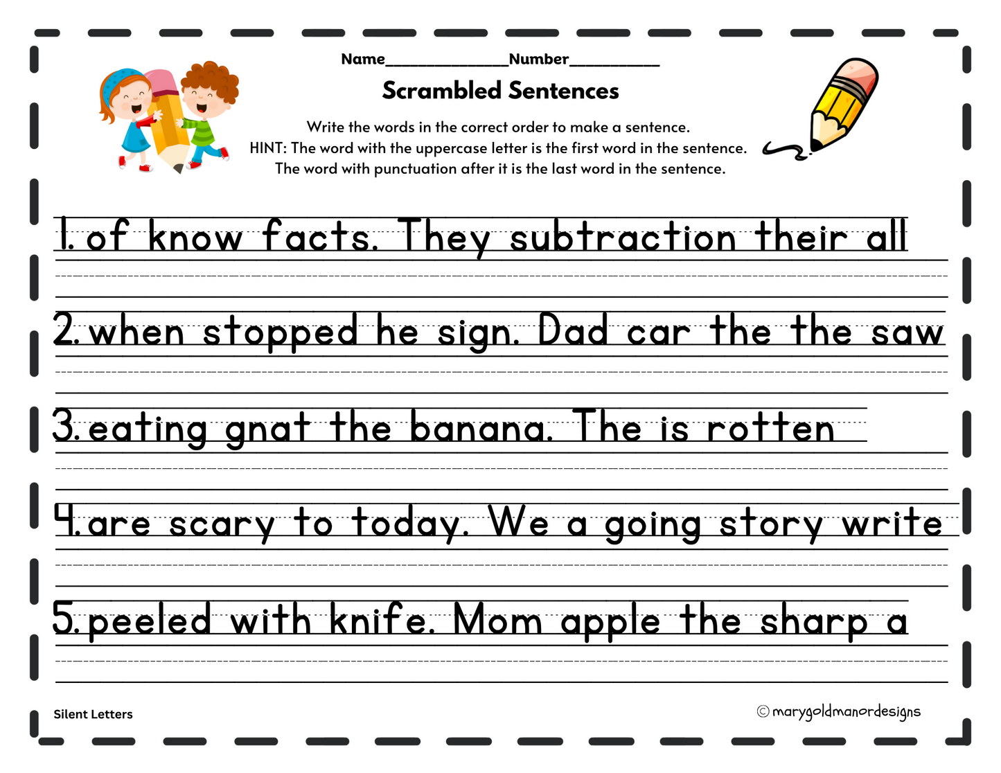 Scrambled Sentences