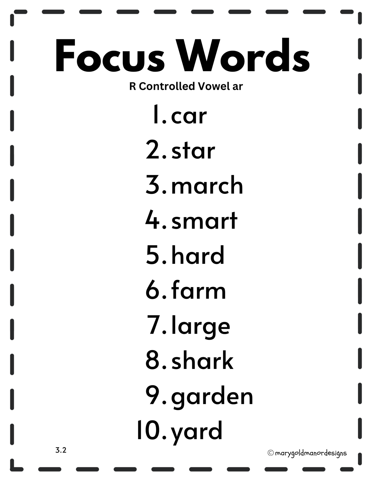 3.2 Focus Words