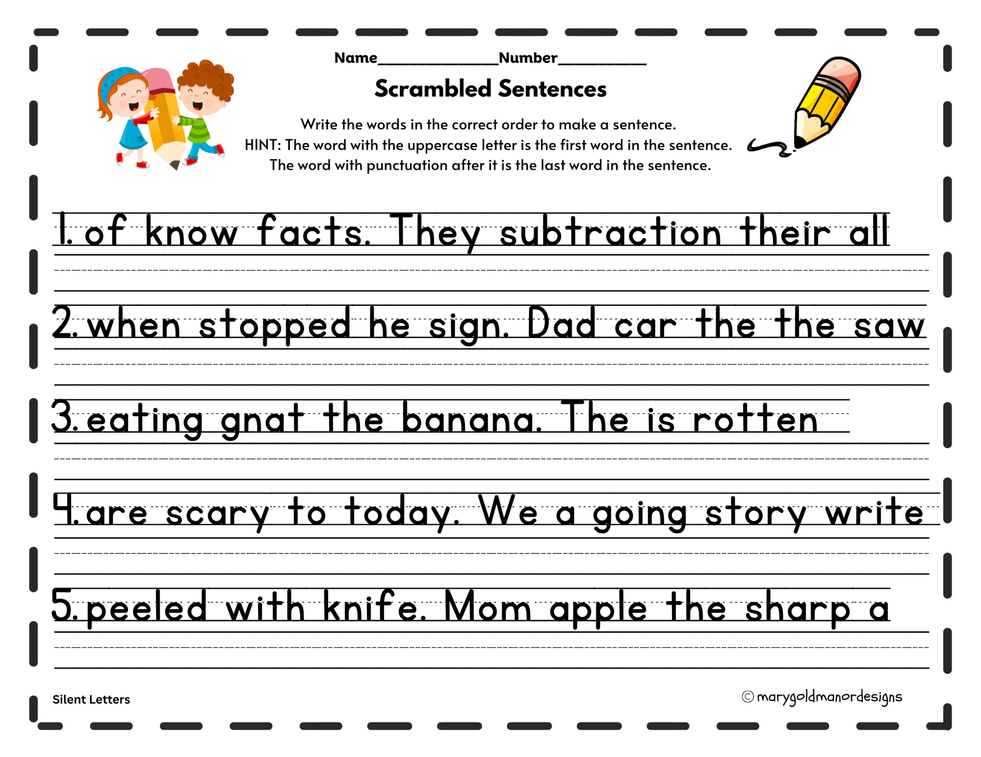 Scrambled Sentences